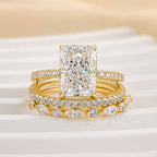 Jaily 3-Piece Wedding Ring Set | Gold