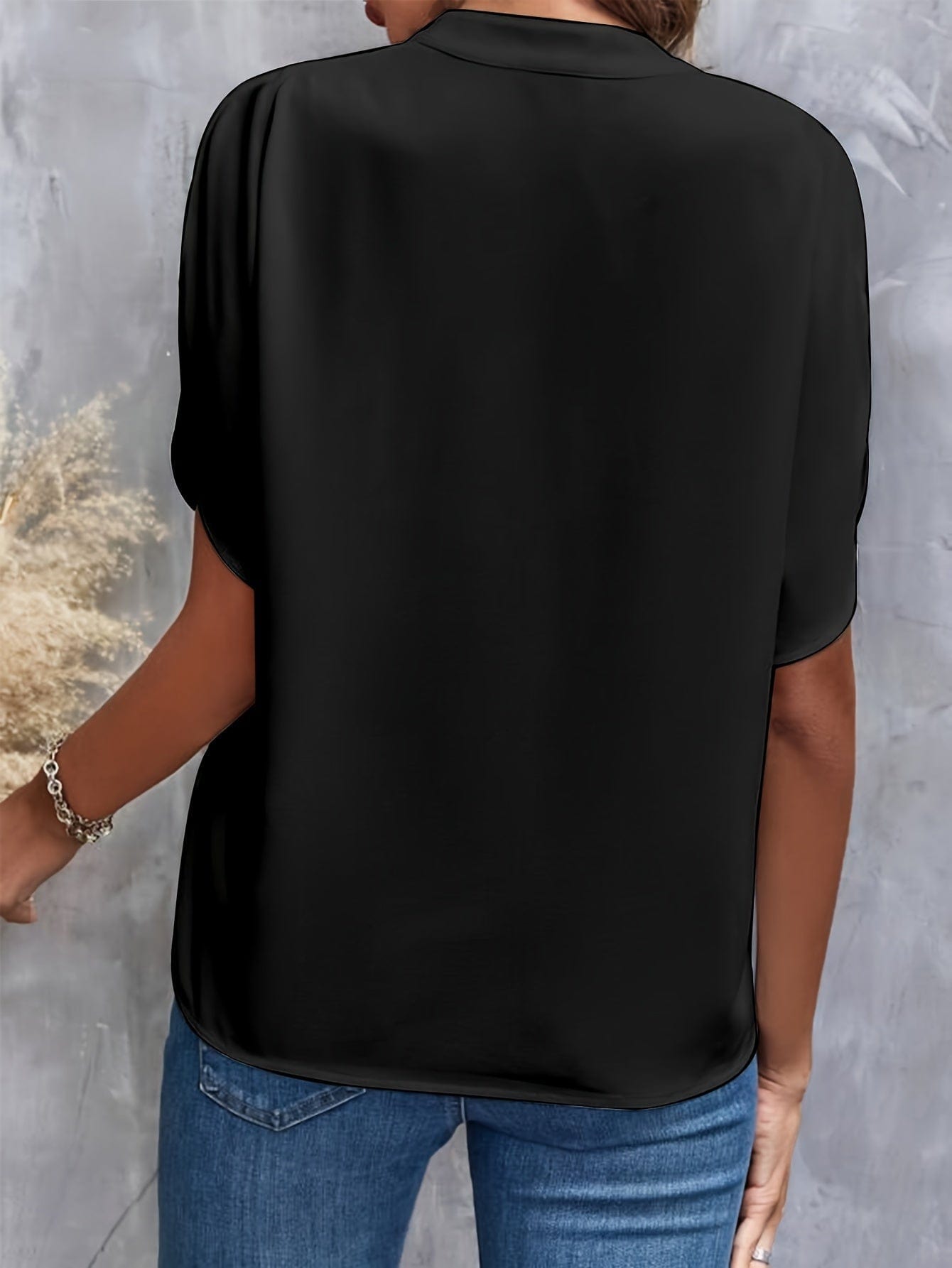 Savannah | Elegant Draped V-Neck Blouse
