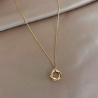 Elegant gold necklace with pendant