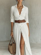 Hallie | Stylish Long Sleeve Collared Dress
