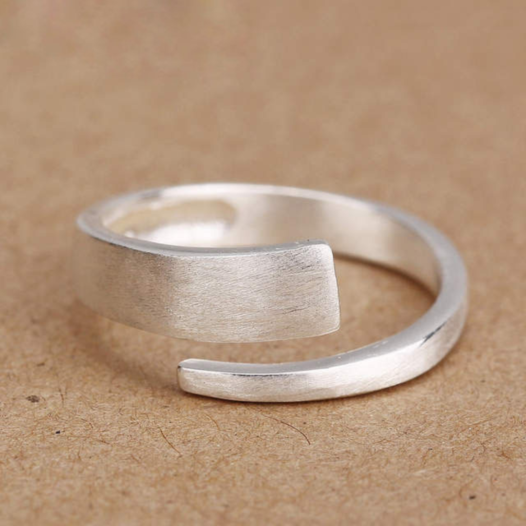 Adjustable Plain Ring in 925 Silver