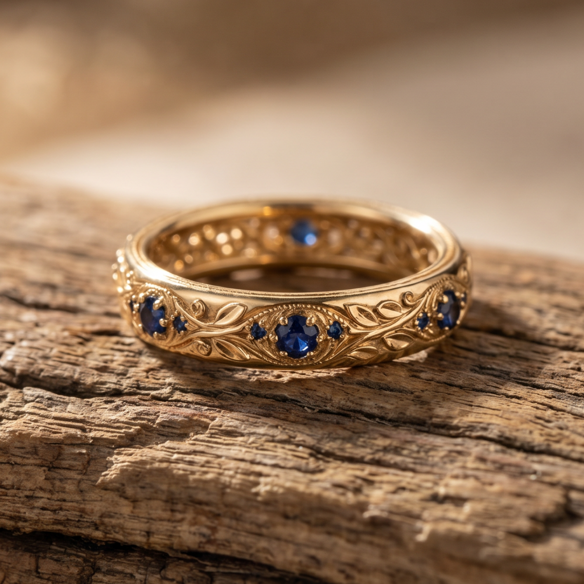 Fenna | Exotic Fine Blue Zirconia Leaf Ring