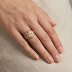 Johanna | Exotic Floral Zirconia Gold Ring