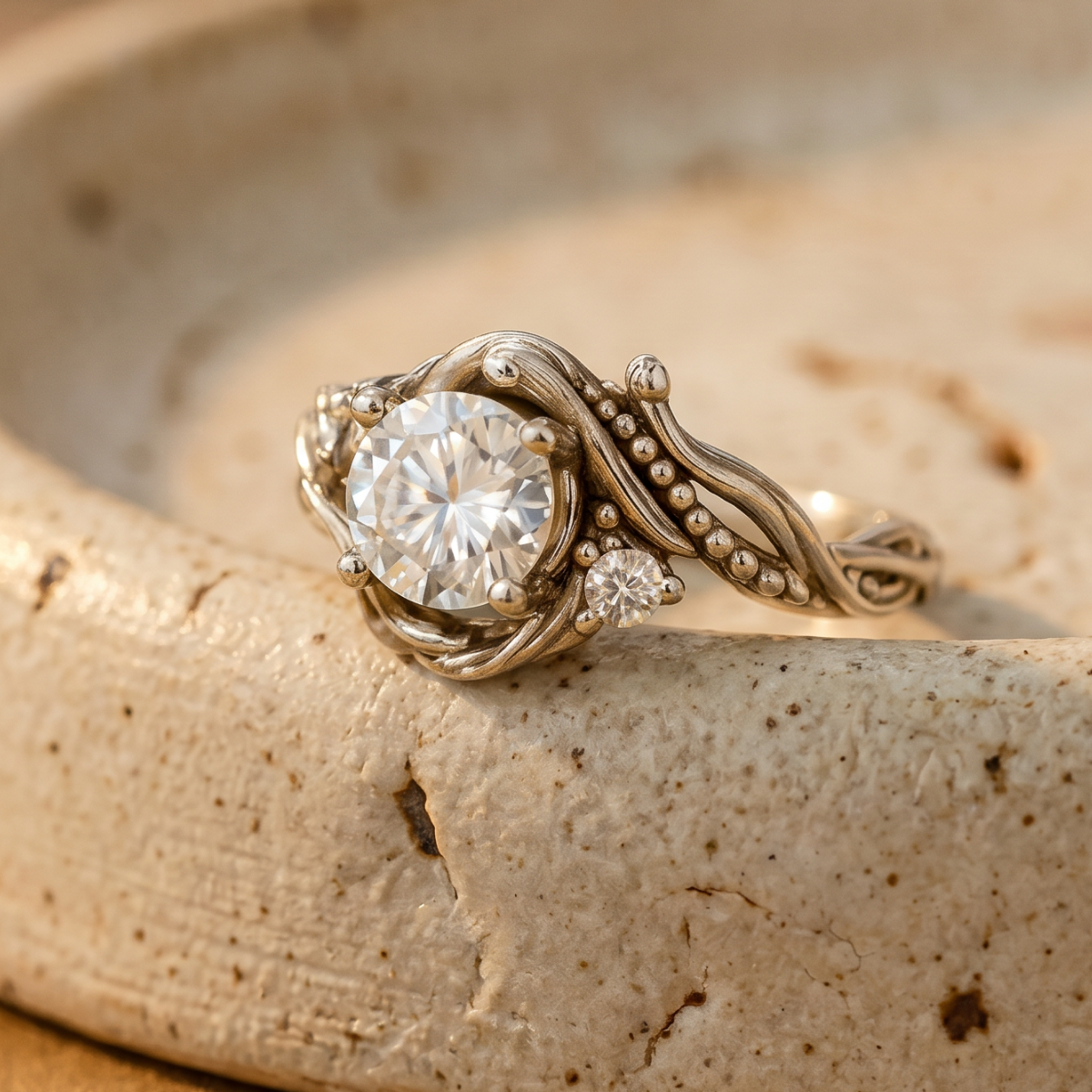 Maeve | Elegant Silver Branch Zirconia Ring