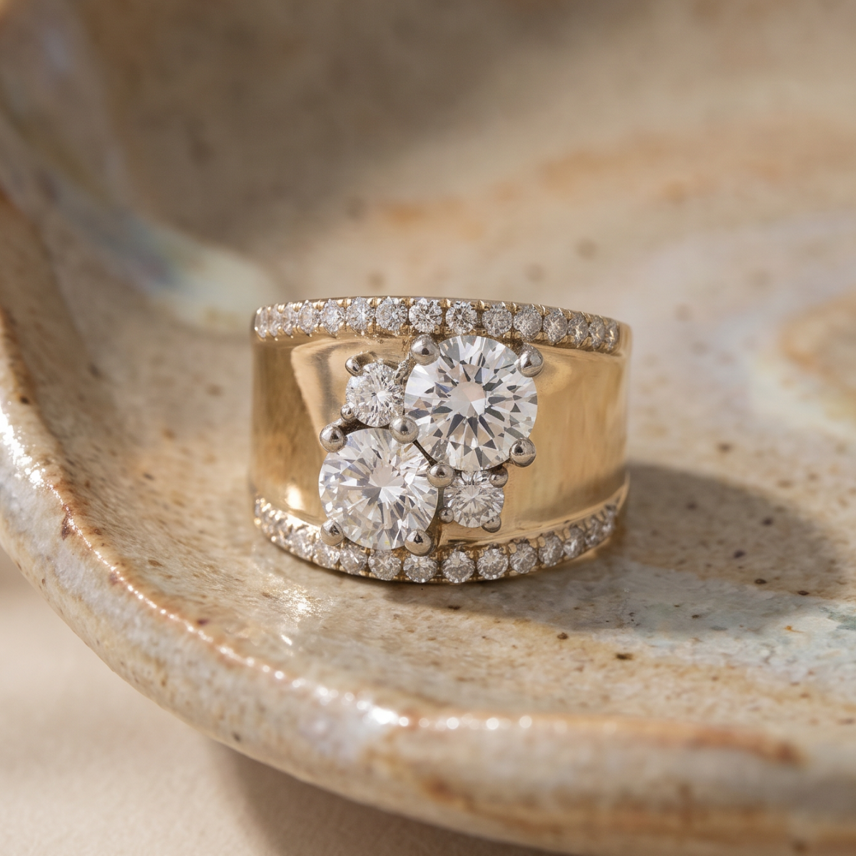 Sienna | Vintage Golden Bright Zirconia Ring