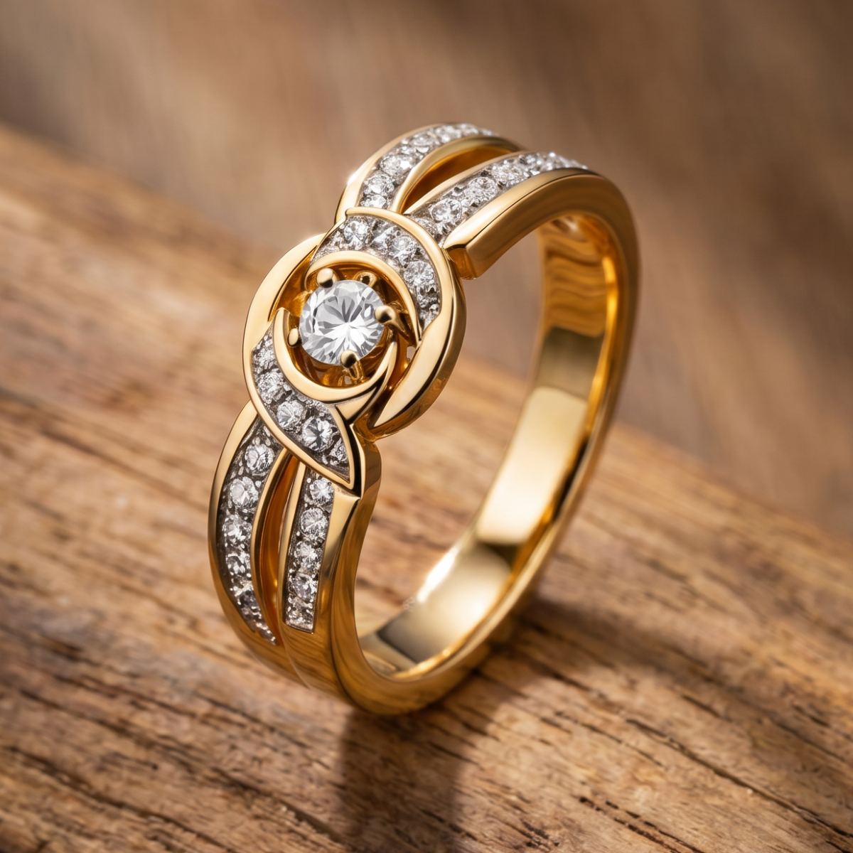 Willow | Golden Infinity Crystal Ring