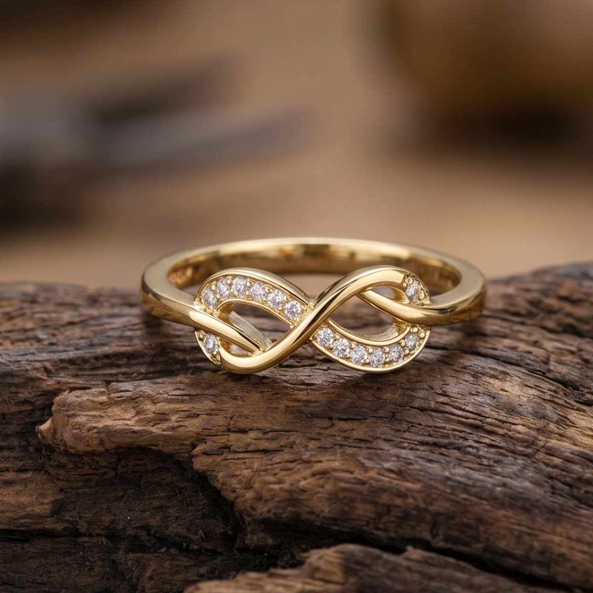 Cleo | Infinity Gold Chain Ring