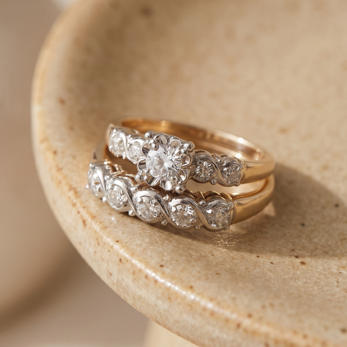 Esme | Vintage Sparkling Gold Ring