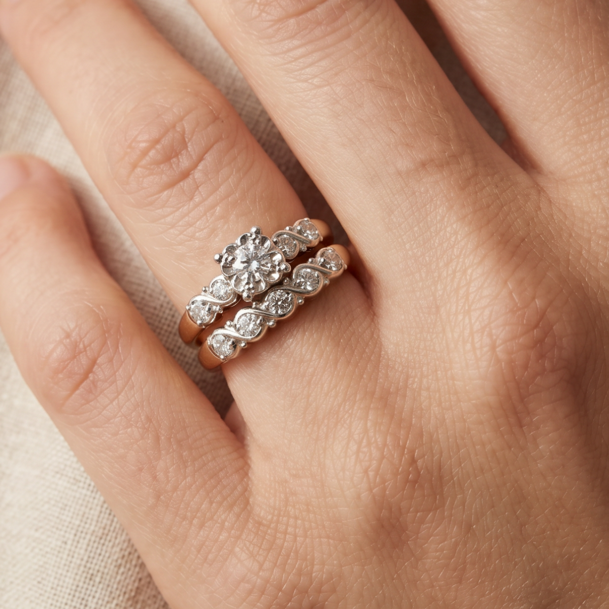 Esme | Vintage Sparkling Gold Ring