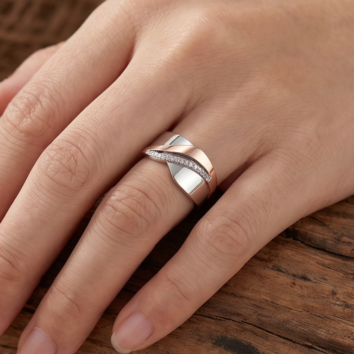 Juniper | Vintage Ring in Rose Gold and Silver
