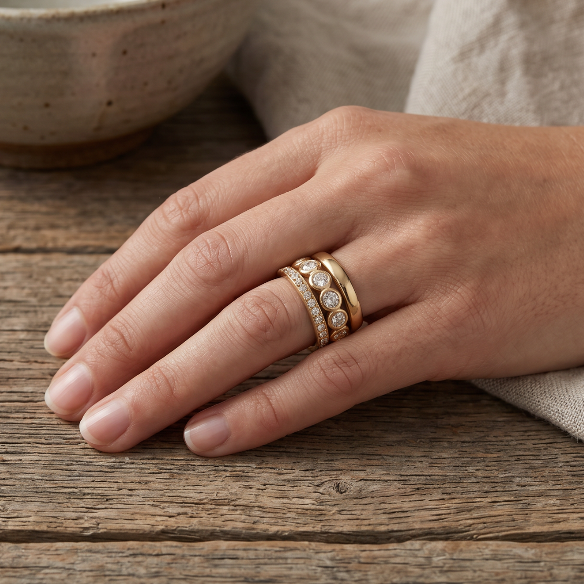 Lorelei | Magica Gold Forged Rings