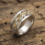 Elodie | Vintage Gold & Silver Ivy Zirconia Ring