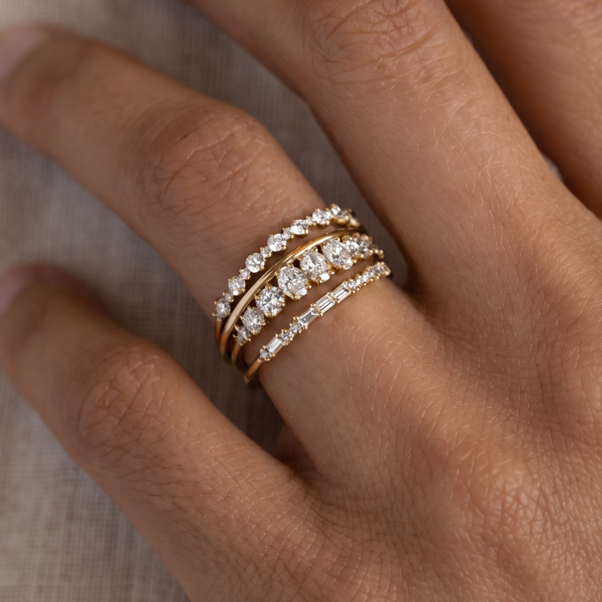 Colette | Vintage Elegant Zirconia Ring Set