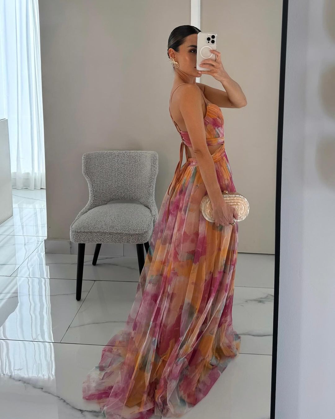 Alexia | Elegant Sleeveless Floral Evening Dress