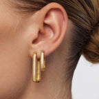 Bérénice | Gold Circle Hoop Earrings