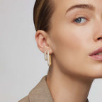 Gwenaëlle | Gold Pavé Hoop Earrings