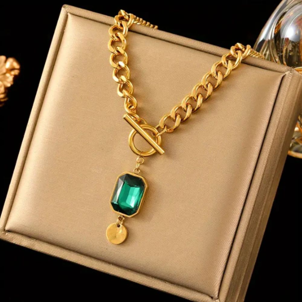 Viridian | Emerald Pendant Necklace