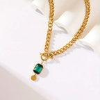 Viridian | Emerald Pendant Necklace