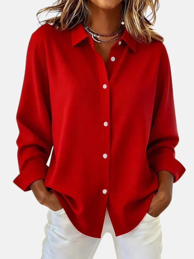 Bellara | Elegant Button Collar Blouse