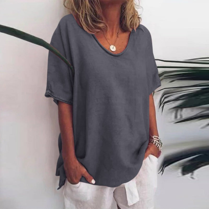 Lucia | Graceful V-Neck Flow Blouse
