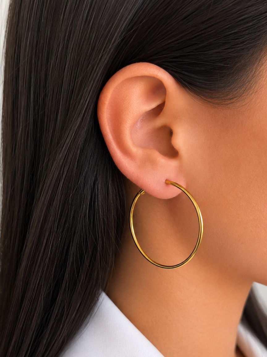 Petra Medium Hoop Earrings