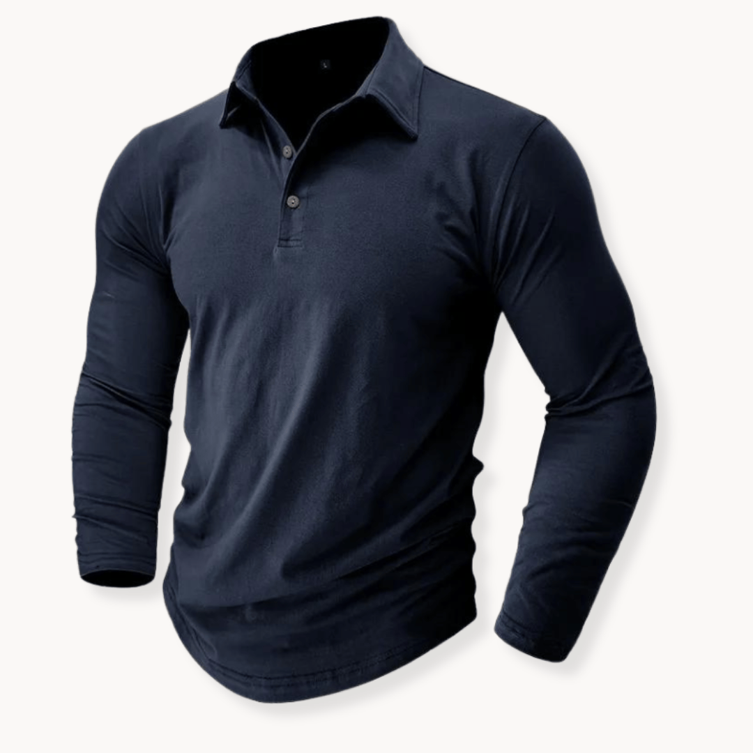 Callan | Casual Long Sleeve Collared Polo
