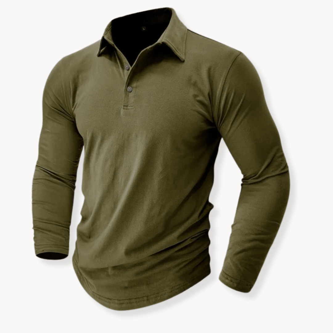 Callan | Casual Long Sleeve Collared Polo