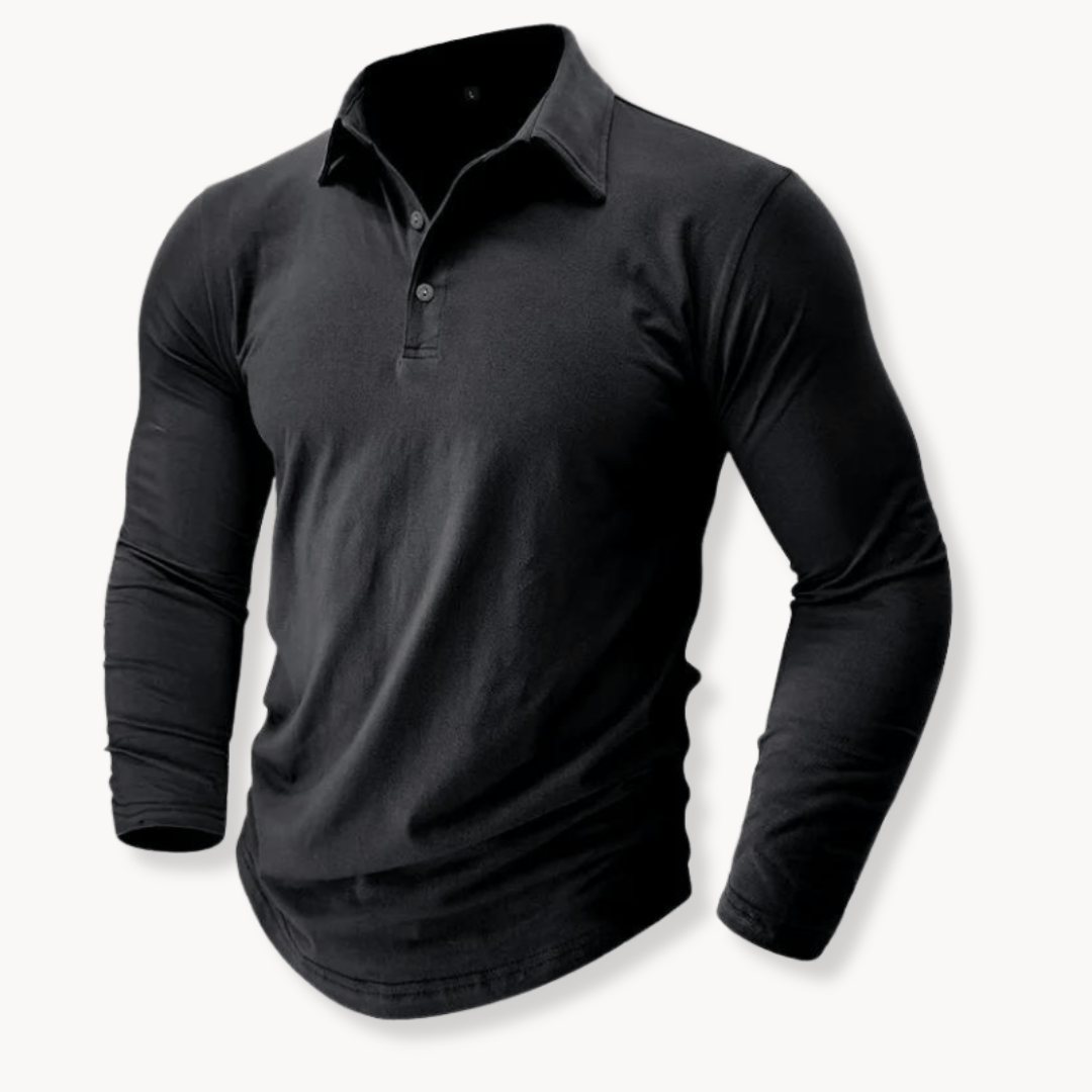 Callan | Casual Long Sleeve Collared Polo