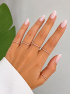 Set of 5 Lux Pink Rings
