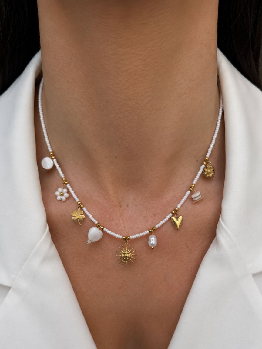 Positano White Necklace