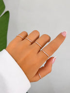 Set of 5 Lux Pink Rings