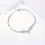 Deer Horn Heart Bracelet with Zircon