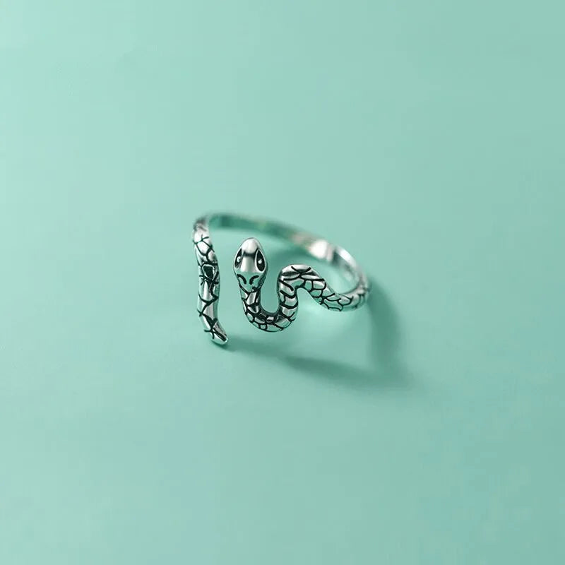 Snake Ring in Sterling Silver