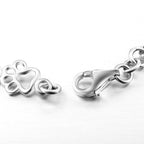 Dog Paw and Bone Bracelet in Pure Silver
