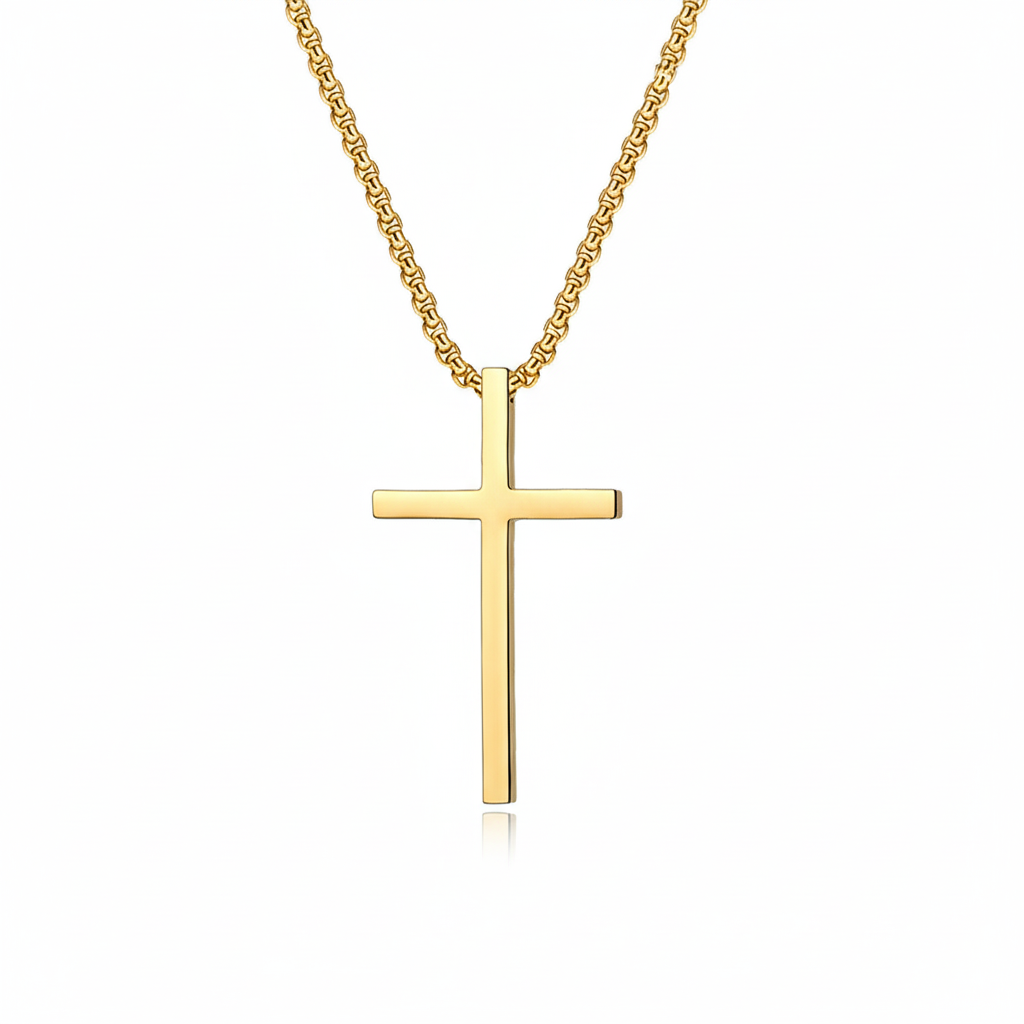 Vespera | Gold Bezel Cross Necklace