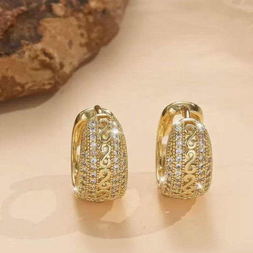 Priya | Gold Plated Bohemian Turquoise Pearl Earrings