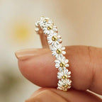 Katriona | Adjustable Enamel Daisy Ring