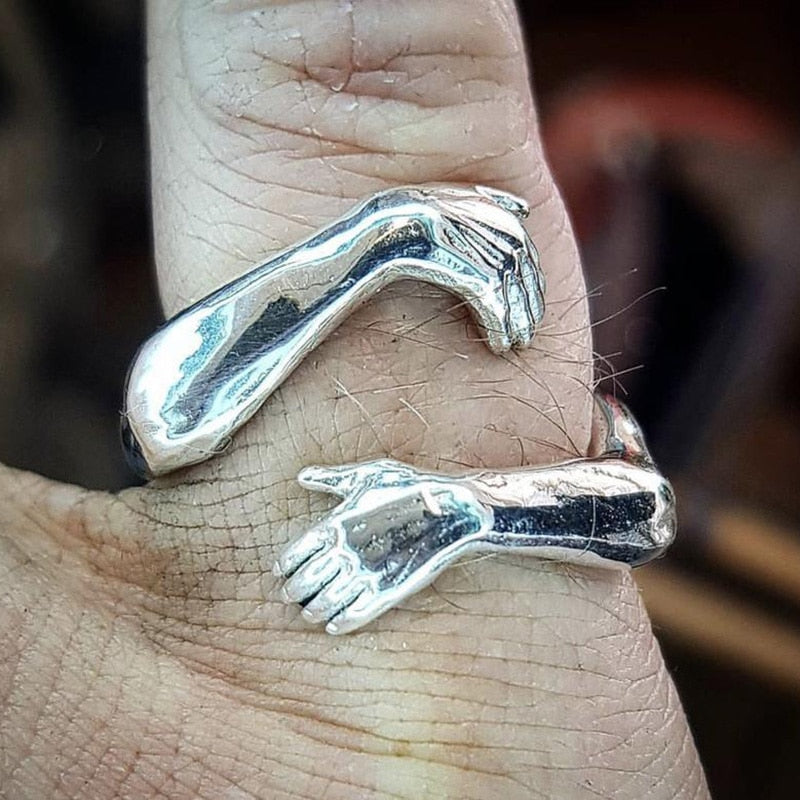 925 Silver Ring Embrace