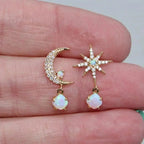 Stella | Moon & Star Opal Earrings