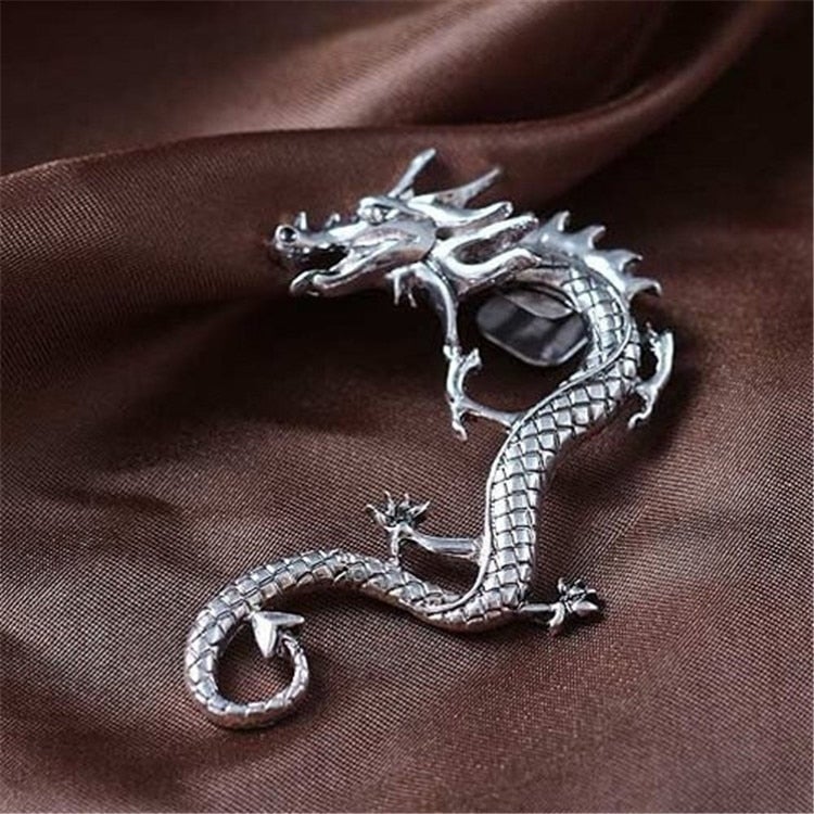 Helena | Silver Dragon Earrings