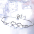 Stylish Adjustable Rose Gold Infinity Bracelets