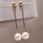 Luxurious Drop Earrings with Handcrafted Specialty Pearls