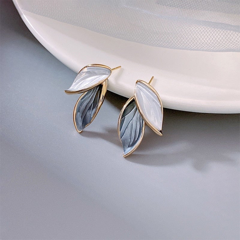 Luxurious Lucky Wings Earrings with Hand-Painted Enamel