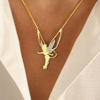 Doriane | Gold Fairy Pendant Necklace