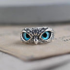 Serena | Silver Opal Owl Ring