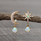 Jade | Opal Moon & Star Earrings