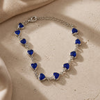 Felicity | Blue Heart Chain Bracelet