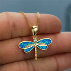 Della | Dragonfly Opal Pendant Necklace