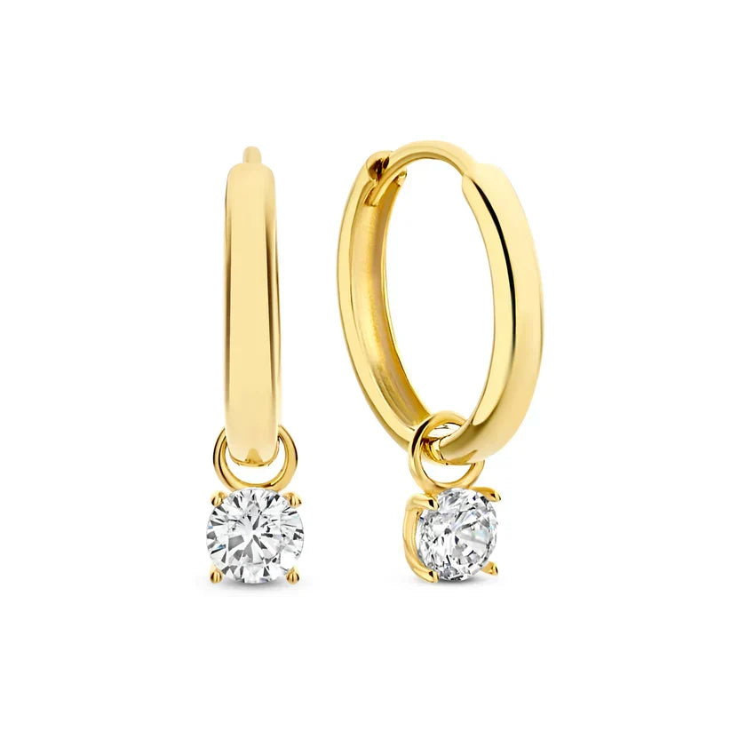 Rosalie | Gold Moonstone Teardrop Earrings
