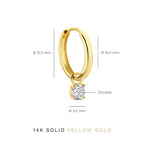 Hesper | Gold Stone Hoop Earrings